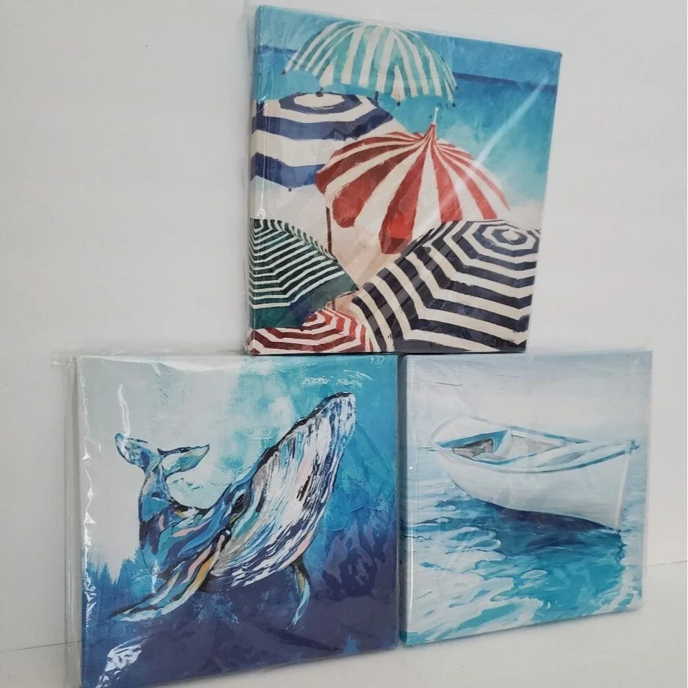 Nautical Home Decor Beach Summer Wall Art Decor Set of 3